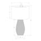 Monarch Specialties Lighting, 24 in.H, Table Lamp, Grey Resin, Ivory / Cream Shade, Contemporary I 9654 - alternate 2